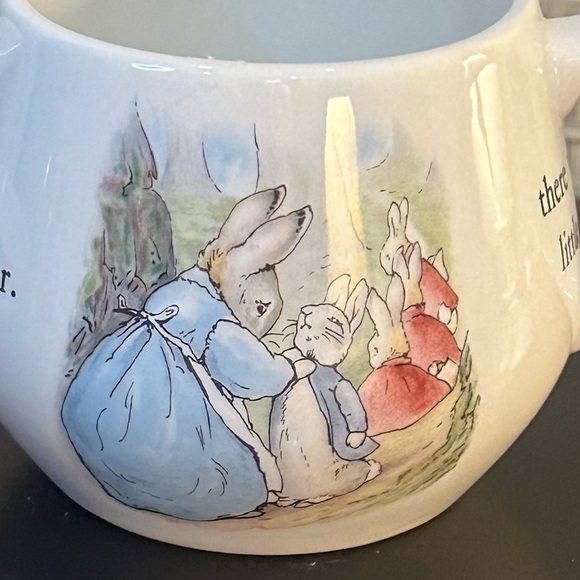 VTG 1980s Wedgewood Peter Rabbit Child's Plate, Bowl & Cup 3 Piece Set England - Picture 12 of 16